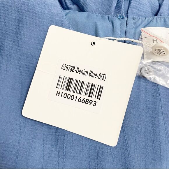 NWT Hello Molly Once In A Blue Moon Ruffled Dress Denim Blue Women’s Size Small - Picture 11 of 15